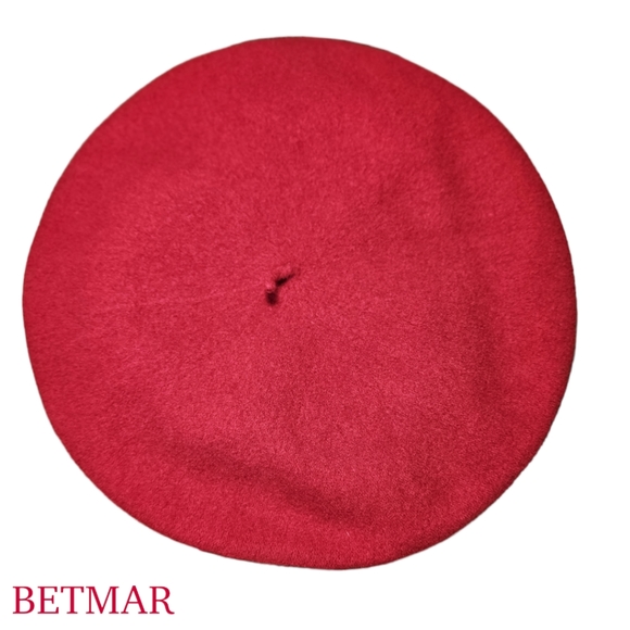 Betmar New York Red Basic Beret - Picture 3 of 5